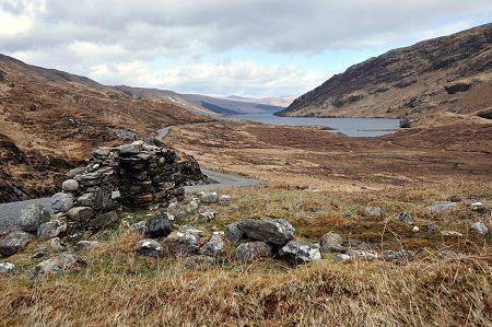 The Remains of Tigh nan Saighdearan, with Loch Arkaig in the Background