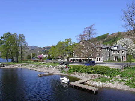 St Fillans from the Footbridge Over the  River Earn