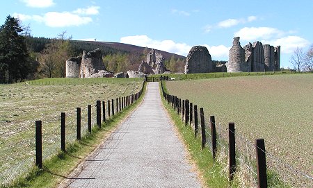 Approaching Kildrummy Castle