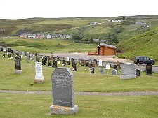 Graveyard with Strathy in Distance