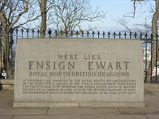 Ensign Ewart's Memorial and Grave, Edinburgh Castle Esplanade