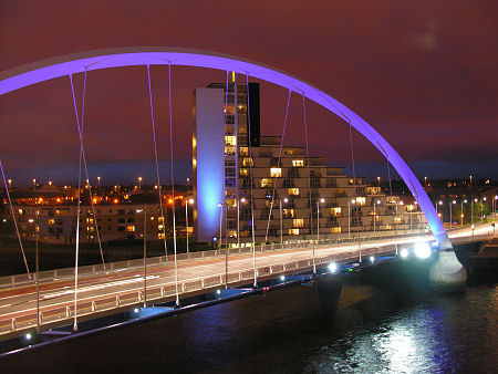 The Finnieston or "Squinty" Bridge Over the Clyde, Upstream from Govan