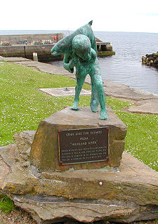 Statue Commemorating Gunn in Dunbeath