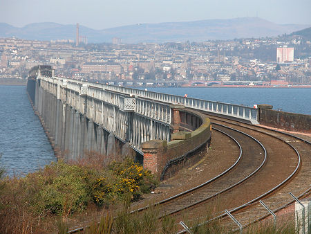 The Modern Tay Railway Bridge, with Dundee in the Background