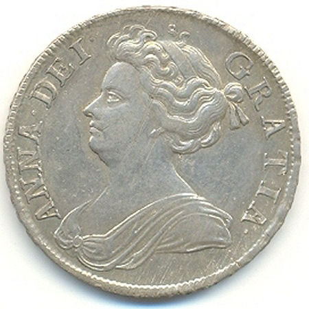 Queen Anne Half-Crown Coin, 1708