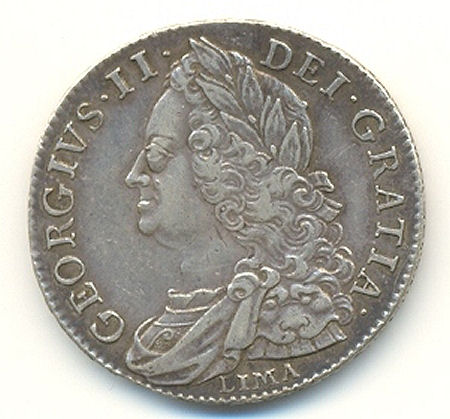 George II Half-Crown Coin, 1746