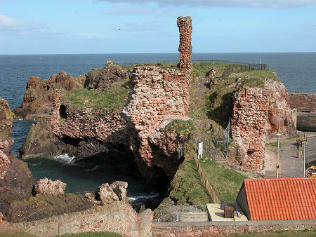All That's Left of Dunbar Castle Today