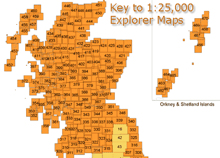 Ordnance Survey 1:25,000 Map Index