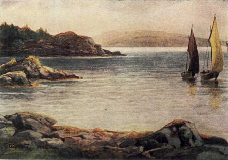 ENTRANCE TO LOCH FYNE. From Water Color by Stewart