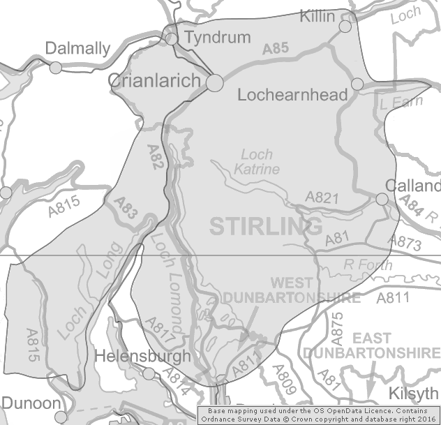 Area Covered by the Loch Lomond
