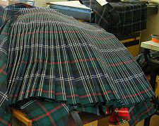 The Rear of a Kilt with Military Pleats