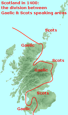 Gaelic & Scots Areas  1400