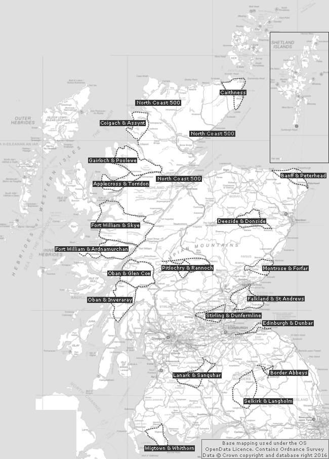 Clickable Map Showing Driving Tours