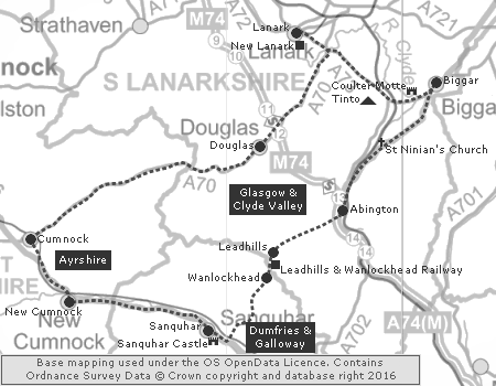 Clickable Map of the Lanark & Sanquhar Tour