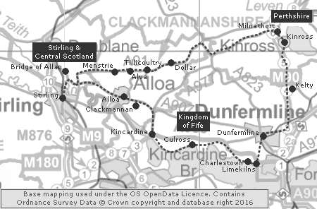 Clickable Map of the Stirling & Dunfermline Tour