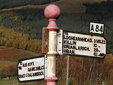 Old Road Sign Along the Way