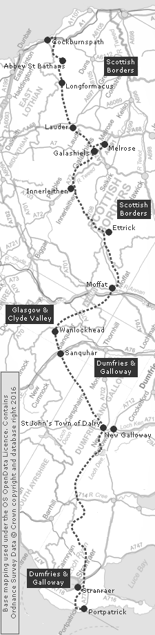 Long Distance Walk - Clickable Map of the Speyside Way