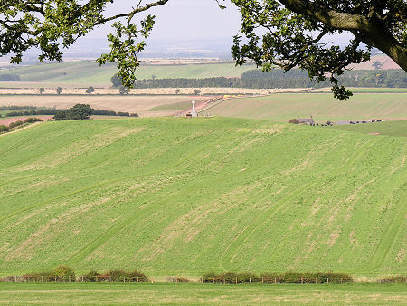 The Flodden Monument on the ridge  occupied by the English army