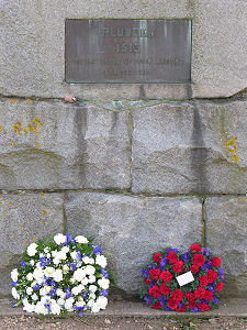 Plaque on North Side of Monument: "Flodden 1513.  To The Dead of Both Nations. Erected 1910."